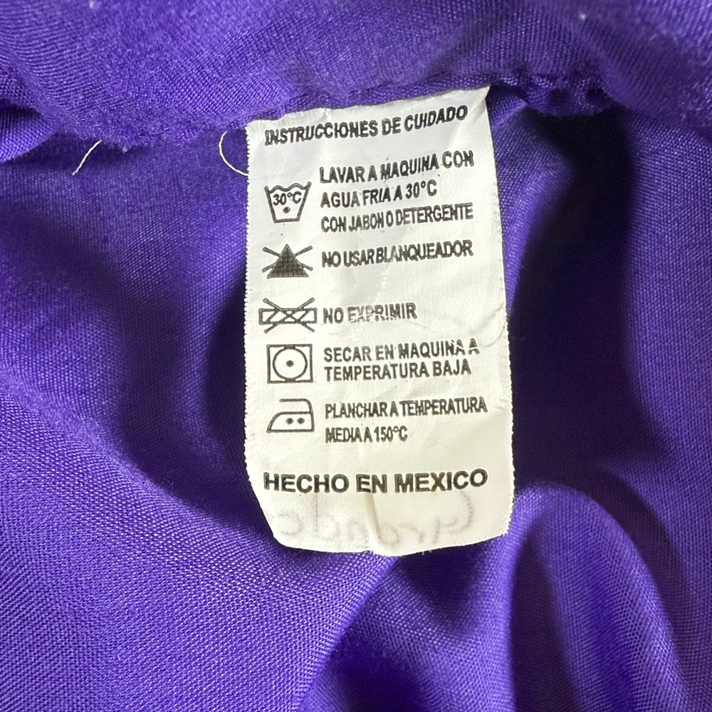 Purple Mexican Folklórico Skirt Full Circle Dance Skirt - Picture 2 of 6